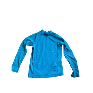 Lands end kids swim cover up long sleeve blue size med 5-6